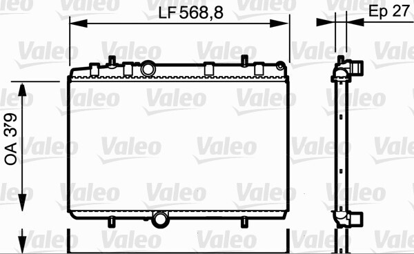 Radiator racire motor # Peugeot 5008 2010 2011 2012 2013 2014 2015 2016 2017 2018 2019 2020 2021 2022 2023 2024 2025 # 734338 # VALEO