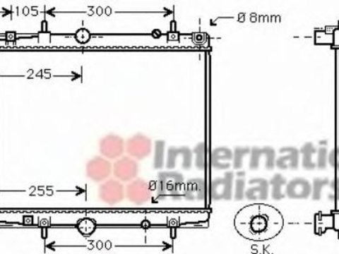 Radiator, racire motor PEUGEOT 807 (E), Citroen C8 (EA_, EB_), LANCIA PHEDRA (179) - VAN WEZEL 40002274