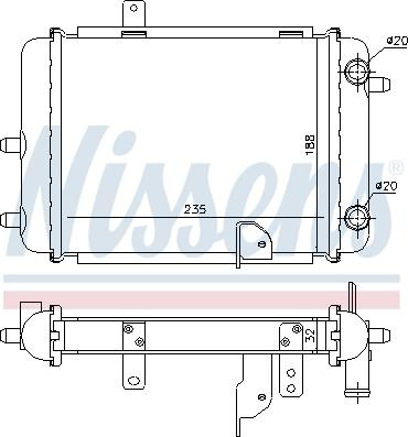 Radiator. racire motor Radiator motor auxiliar se potrivește. AUDI A4 B6 A4 B7 4.2 -03.09 AUDI A4 II (8E2, B6), Sedan, 11.2000 - 12.2005 Nissens 60363