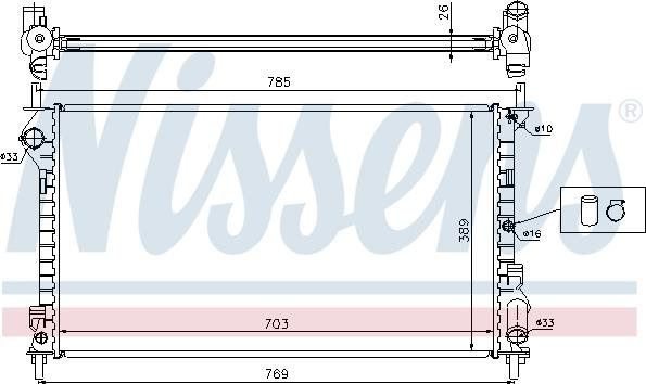 Radiator. racire motor Radiator motor cu primele elemente potrivite se potrivește. FORD TOURNEO CONNECT TRANSIT CONNECT 1.8-1.8D FORD TRANSIT CONNECT (P65_, P70_, P80_), Van, 06.2002 - Nissens 62015A