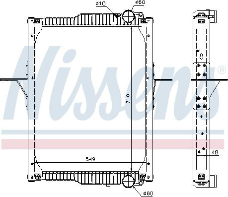 Radiator. racire motor Radiator motor cu rama se potrivește. RVI MIDLUM VOLVO FL II D7E240-DXi7 05.06- RENAULT TRUCKS MIDLUM, 01.2000 - Nissens 65475