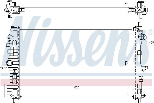 Radiator. racire motor Radiator motor Manual se potrivește. OPEL INSIGNIA A SAAB 9-5 2.0-2.0ALK OPEL INSIGNIA A (G09), Hatchback, 07.2008 - 03.2017 Nissens 630712