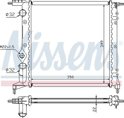 Radiator. racire motor Radiator motor Manual se potrivește. RENAULT CLIO I 1.2 RENAULT CLIO I (B/C57_, 5/357_), Hatchback, 05.1990 - 09.1998 Nissens 639261