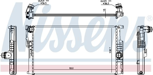 Radiator. racire motor Radiator motor Manual se potrivește. BMW 1 F20 1 F21 2 F22 F87 2 F23 3 F30 F80 3 F31 3 GRAN TURISMO F34 4 BMW 3 - VI (F30, F80), Sedan, 03.2011 - 10.2018 Nissens 60814