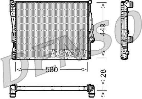 Radiator. racire motor Radiator motor Manual se potrivește. BMW 3 E46 Z4 E85 Z4 E86 Z4 E89 1.6-3.2 BMW Z4 (E86), Compartiment, 03.2006 - 01.2009 Denso DRM05069