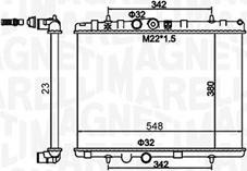 Radiator. racire motor Radiator motor Manual se potrivește. DS DS 3 CITROEN BERLINGO-MINIVAN C2 C2 ENTERPRISE C3 AIRCROSS II C3 PEUGEOT 207 SW (WK_), Estate Van, 08.2007 - 12.2012 Magneti Marelli 350213156100