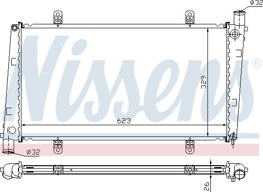 Radiator. racire motor Radiator motor se potrivește. VOLVO S40 I V40 1.9-2.0 VOLVO S40 I (644), Sedan, 07.1995 - 12.2004 Nissens 65551A