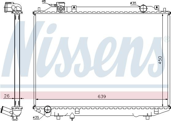 Radiator. racire motor Radiator motor se potrivește. FORD RANGER MAZDA B-SERIE BT-50 2.5D-3.0 d MAZDA B-SERIE (UN), Ridica, 11.1998 - 12.2008 Nissens 62246A