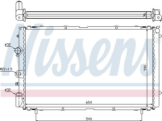 Radiator. racire motor Radiator motor se potrivește. OPEL ARENA RENAULT TRAFIC 1.9 OPEL ARENA (A97), Combi, 03.1998 - 08.2001 Nissens 63796