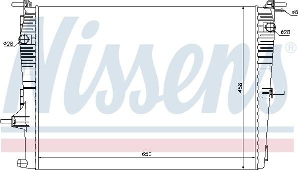 Radiator. racire motor Radiator motor se potrivește. RENAULT FLUENCE GRAND SCENIC III MEGANE MEGANE III MODUS SCENIC III 1.2LPG- RENAULT FLUENCE (L3_), Sedan, 02.2010 - Nissens 637606