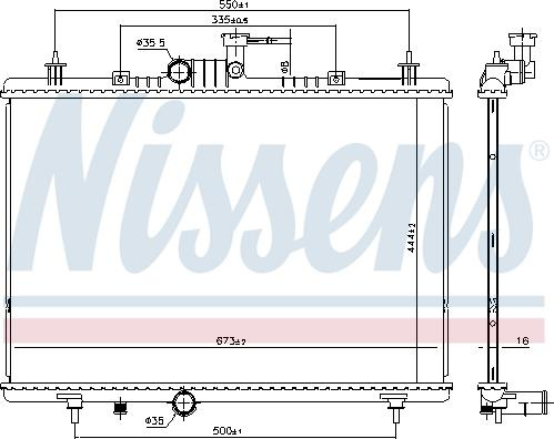 Radiator. racire motor Radiator motor se potrivește. RENAULT KOLEOS I 2.0 d-2.5 RENAULT KOLEOS I (HY_), Crossover, 09.2008 - Nissens 637645