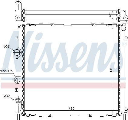 Radiator. racire motor Radiator motor se potrivește. RENAULT KANGOO KANGOO EXPRESS 1.9 RENAULT KANGOO Express (FC0/1_), 08.1997 - Nissens 63985