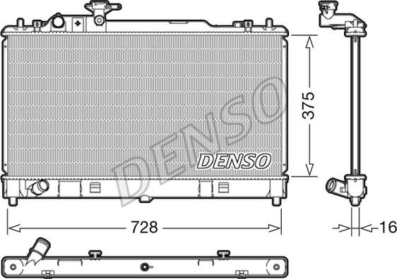 Radiator. racire motor Radiator motor se potrivește. MAZDA 6 1.8-2.0 MAZDA 6 (GG), Sedan, 06.2002 - 12.2008 Denso DRM44033