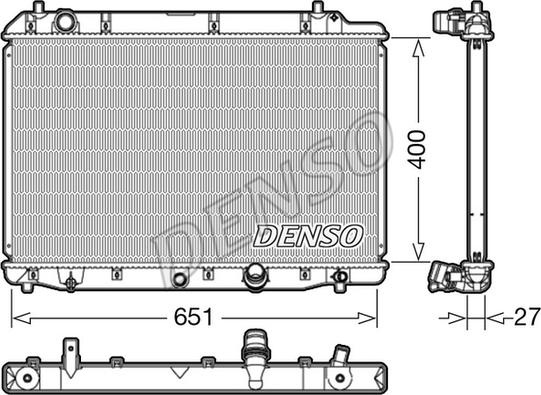 Radiator. racire motor Radiator motor se potrivește. HONDA CR-V II FR-V 2.2D HONDA CR-V II (RD_), Crossover, 09.2001 - 07.2007 Denso DRM40036