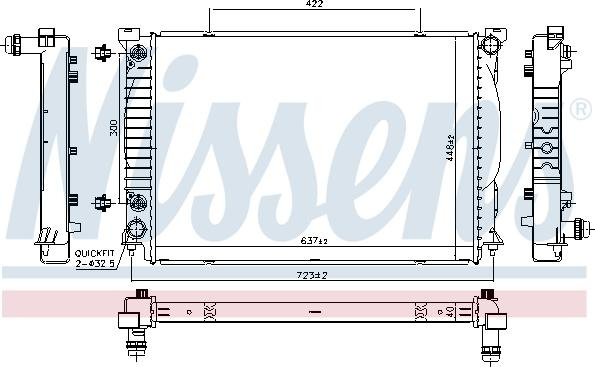 Radiator. racire motor Radiator motor se potrivește. AUDI A4 B6 A4 B7 4.2 AUDI A4 III (8EC, B7), Sedan, 11.2004 - 06.2008 Nissens 60329