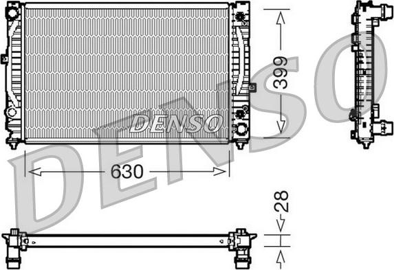 Radiator. racire motor Radiator motor se potrivește. AUDI A4 B5 A6 C4 A6 C5 ALLROAD C5 SKODA SUPERB I VW PASSAT B5 PASSAT B5.5 1 VW PASSAT (3B3), Sedan, 10.2000 - 12.2005 Denso DRM02031