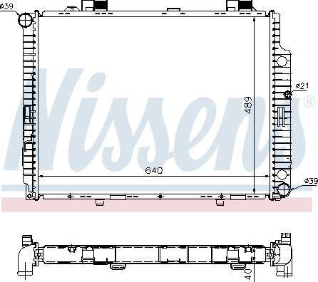 Radiator. racire motor Radiator motor se potrivește. MERCEDES E T-MODEL S210 E VF210 E W210 FIAT DOBLO 1.3D-2.7D-3.2D MERCEDES-BENZ E-CLASS (VF210), Cadru de sprijin, 06.1996 - 03.2003 Nissens 62598A