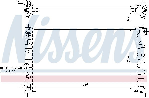 Radiator. racire motor Radiator motor se potrivește. OPEL VECTRA B 1.6-2.5 VAUXHALL VECTRA (B) (J96), Hatchback, 08.1995 - 07.2003 Nissens 630771