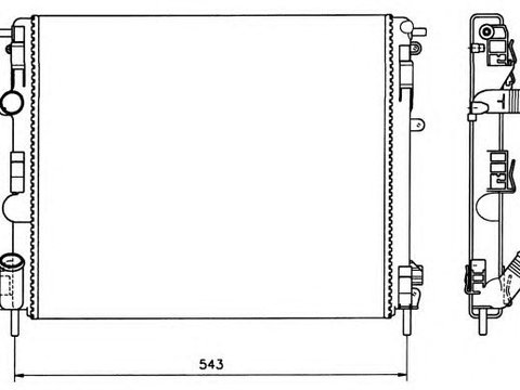 Radiator racire motor RENAULT KANGOO 1,4-1,9 DACIA LOGAN - Cod intern: W20151632 - LIVRARE DIN STOC in 24 ore!!!