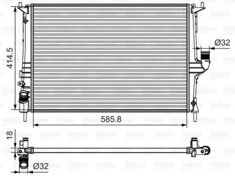 Radiator, racire motor RENAULT LOGAN I (LS_) (2004 - 2020) VALEO 700801