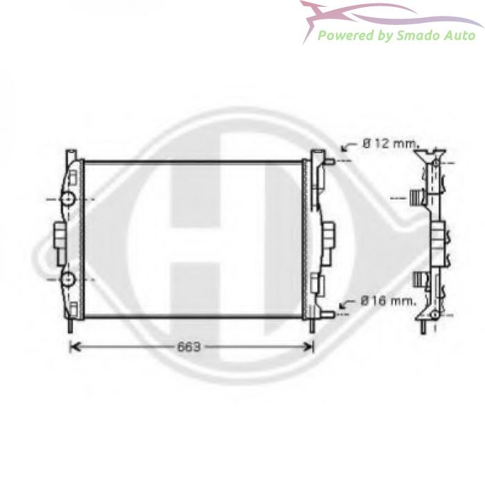Radiator, Racire Motor RENAULT MEGANE II BM0/1, CM0/1 1.5 DCi BM0F, CM0F 11.2002 ... 02.2008 1461 Motor Diesel