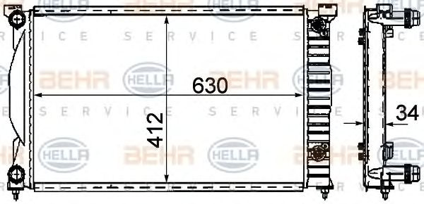 Radiator racire motor SEAT Exeo ST (3R5) (An fabricatie 05.2009 - 05.2013, 120 - 200 CP, Diesel, Benzina) - Cod intern: W20089925 - LIVRARE DIN STOC in 24 ore!!!
