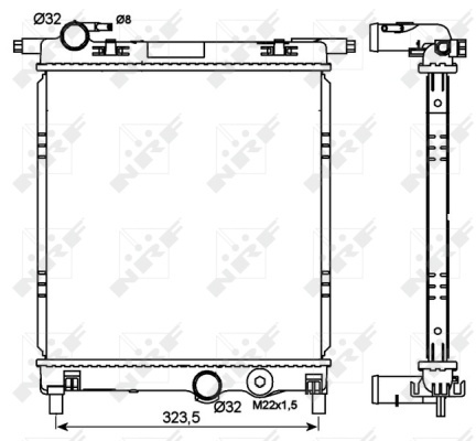 Radiator racire motor # Seat Mii 2011 2012 2013 2014 2015 2016 2017 2018 2019 2020 2021 2022 2023 2024 2025 # 53101 # NRF