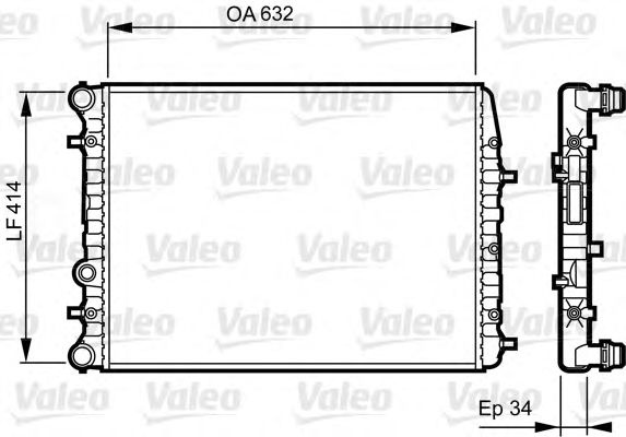 Radiator, racire motor SKODA FABIA I Combi (6Y5) (2000 - 2007) VALEO 732864 piesa NOUA