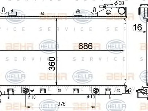 Radiator racire motor SUBARU FORESTER 2,0 02- - Cod intern: W20090405 - LIVRARE DIN STOC in 24 ore!!!