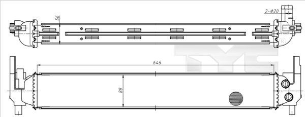 Radiator, racire motor TYC 737-0070