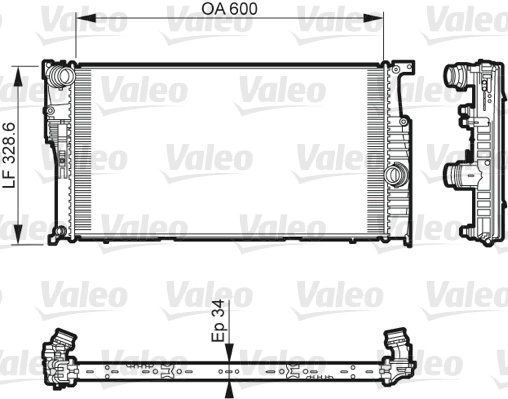 Radiator, racire motor VALEO 735612 compatibil cu 