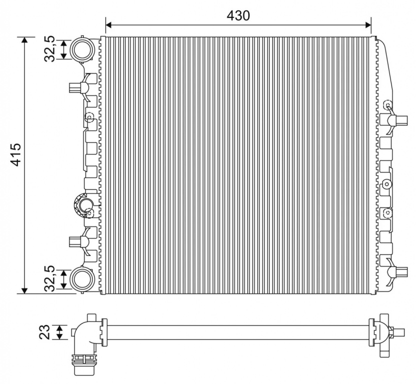 Radiator racire motor Valeo SKODA ROOMSTER (5J7) 2006-2015 - 733062