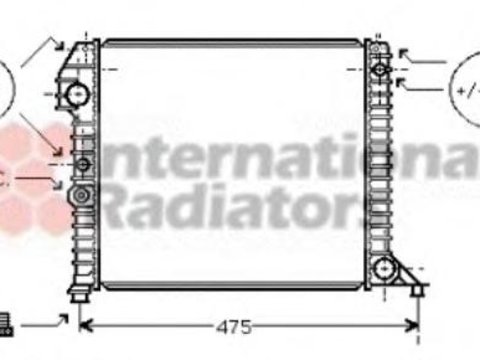 Radiator, racire motor VOLVO 460 L limuzina (464), VOLVO 480 E, VOLVO 440 K (445) - VAN WEZEL 59002056