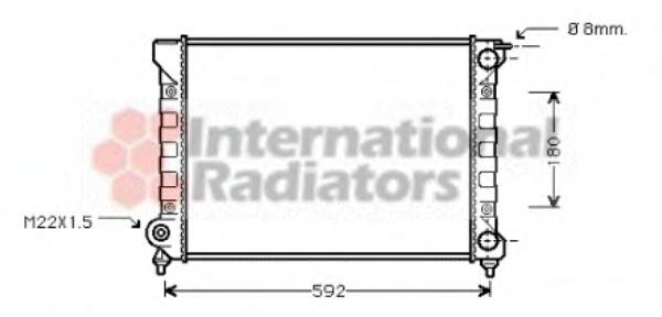 Radiator, racire motor VW ATLANTIC I (16), VW SCIROCCO (53B), SEAT TOLEDO (1L) - VAN WEZEL 58002045