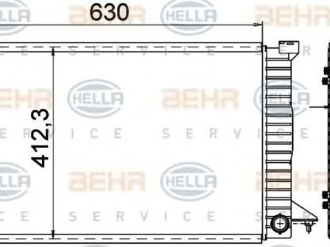 Radiator racire motor VW AUDI A4 2,5TDI 01- - Cod intern: W20089923 - LIVRARE DIN STOC in 24 ore!!!