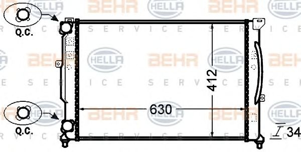 Radiator racire motor VW AUDI A4/PASSAT 1,6-2,8 95-05 - Cod intern: W20090858 - LIVRARE DIN STOC in 24 ore!!!