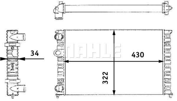 Radiator racire motor # Vw Golf 1993 1994 1995 199