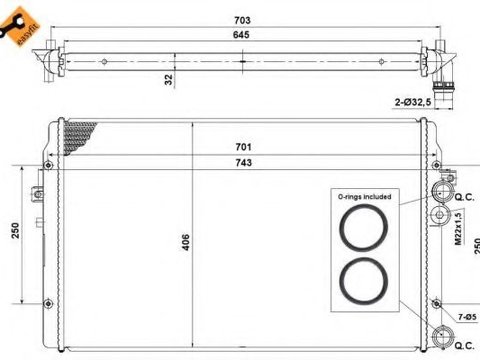 Radiator, racire motor VW GOLF IV Variant (1J5) (1999 - 2006) NRF 58334 piesa NOUA