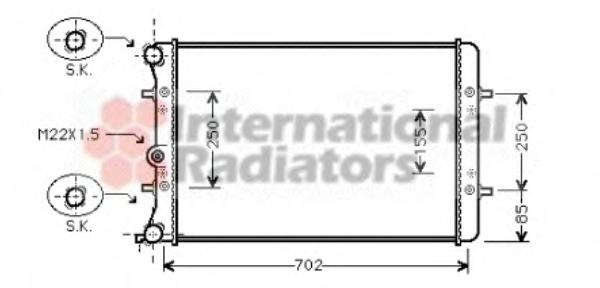 Radiator, racire motor VW GOLF Mk IV (1J1), VW GOLF Mk IV Estate (1J5), AUDI TT (8N3) - VAN WEZEL 58002217