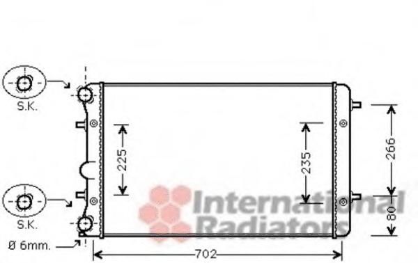 Radiator, racire motor VW NOVO FUSCA (9C1, 1C1) - VAN WEZEL 58002286