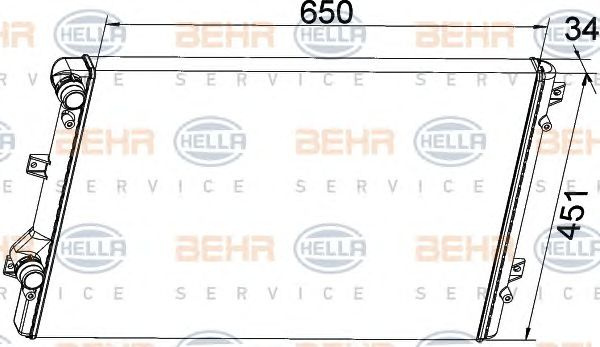 Radiator racire motor VW Passat B6 Saloon (3C2) (An fabricatie 07.2005 - 07.2010, 150 - 200 CP, Benzina, Benzina/Gaz Natural (CNG)) - Cod intern: W20090514 - LIVRARE DIN STOC in 24 ore!!!