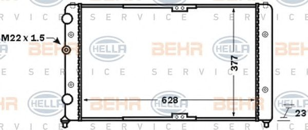 Radiator racire motor VW Polo III Hatchback (6N2) (An fabricatie 10.1999 - 09.2001, 60 - 101 CP, Benzina) - Cod intern: W20090428 - LIVRARE DIN STOC in 24 ore!!!