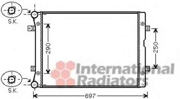Radiator, racire motor VW SHARAN (7M8, 7M9, 7M6), FORD GALAXY (WGR), SEAT ALHAMBRA (7V8, 7V9) - VAN WEZEL 58002283