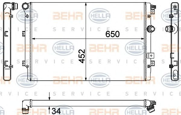 Radiator racire motor VW Tiguan I (5N) (An fabricatie 09.2007 - 07.2018, 110 - 211 CP, Diesel, Benzina) - Cod intern: M20408150 - LIVRARE DIN STOC in 24 ore!!!