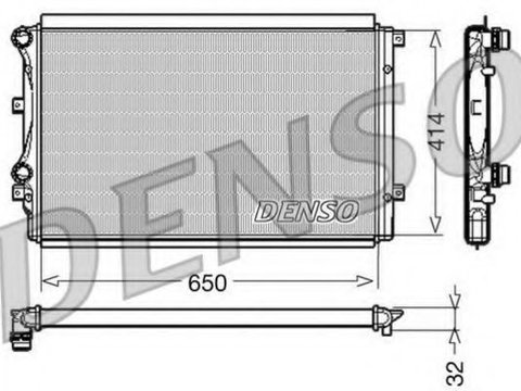 Radiator, racire motor VW TOURAN (1T1, 1T2) (2003 - 2010) DENSO DRM32015