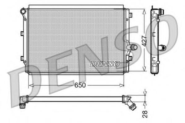 Radiator, racire motor VW TOURAN (1T1, 1T2), AUDI A3 (8P1), VW RABBIT V (1K1) - DENSO DRM32017