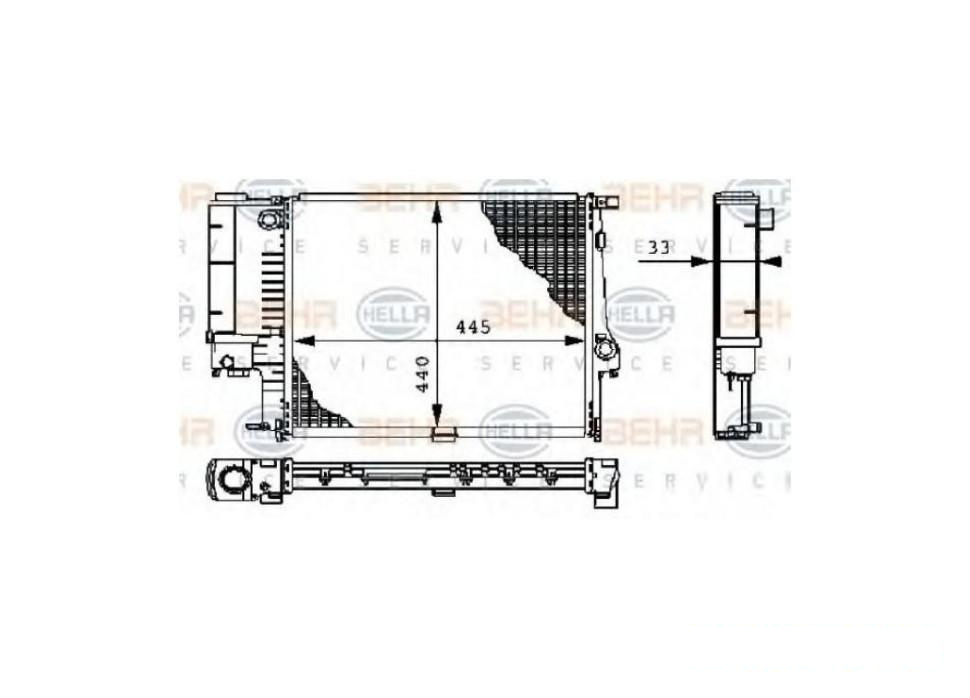 Radiator, racire motor Z3 (E36) 1995-2003, 3 Touring (E36) 1995-1999, 3 Touring (E30) 1987-1994