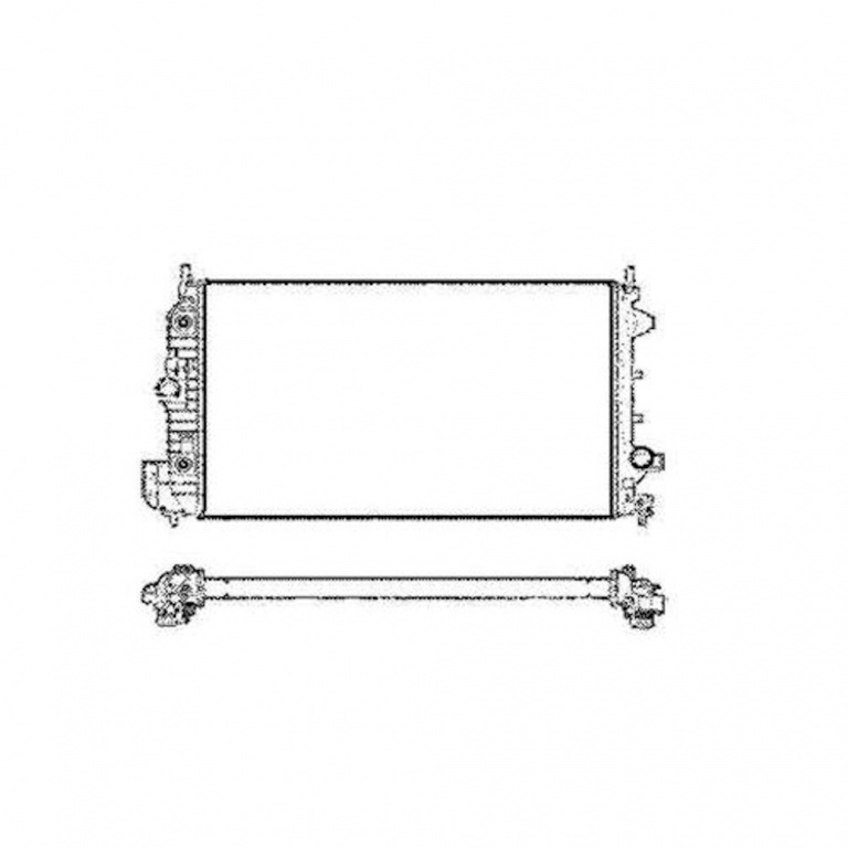 Radiator racire Saab 9.3 (Ys3f), 2002-2007 ( 1,9 Tid 110kw), Fiat Croma 2005-2011 (1,9 Nultijet 85/88/100kw) Diesel, Automat, Cu/fara AC, 650x415x32, Cu lipire fagure prin brazare Aftermarket