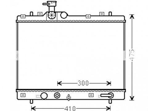 Radiator racire Suzuki Swift (Fz/Nz), 10.2010-2017 Motor 1, 2 69kw, 1, 3 Ddis 55kw Diesel/Benzina, tip climatizare Cu/fara AC, cutie automata, dimensiune 518x400x16mm, Cu lipire fagure prin brazare, Aftermarket