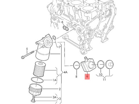 Radiator racire ulei 038117021B Audi A4 B6 Break 1.9 tdi 2002 AWX OEM 038117021B